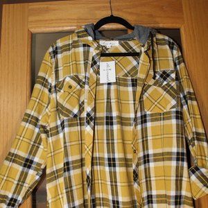 COPY - Love Tree Plaid Flannel Comfy Shirt/Detach…